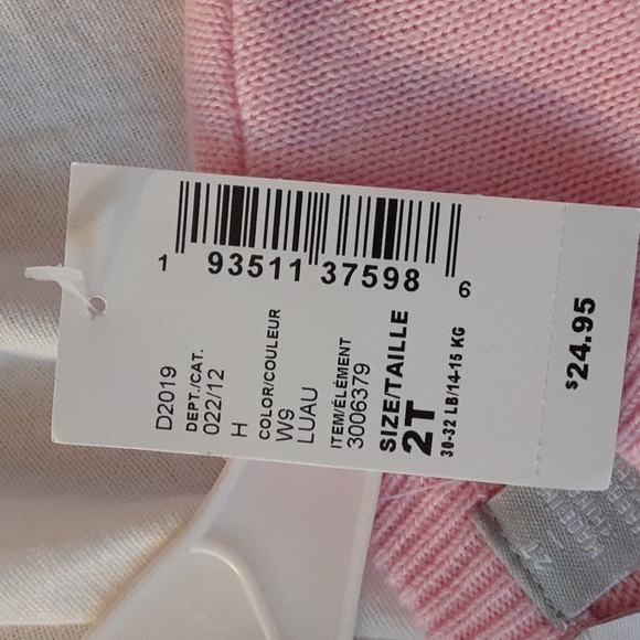 NEW The Children's PlaceToddler Girl's Sweater - 2T - Pink - Picture 4 of 4